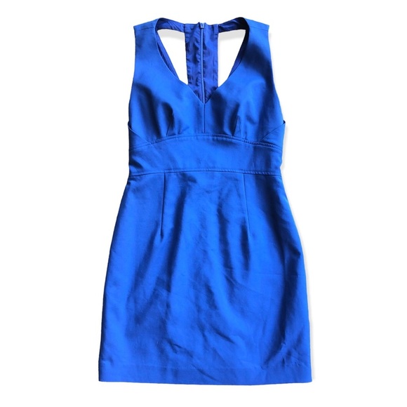 Black Halo Dresses & Skirts - NWT Black Halo Vera Mini Cut Out Back Cocktail Dress Royal Blue Women’s Sz 8